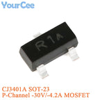 50pcs CJ3401A R1A CJ3401 R1 CJ3407 3407 CJ2307 S7 CJ2303 S3 CJ2321 S21 CJ2301 S1 CJ2305 S5 SOT-23 P-channel SMD MOSFET BSS84