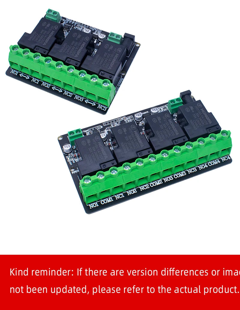 Modbus RTU RS485 TTL Relay Control Module Optional 3/4/6/8 Channel High Power Output Industrial PLC