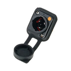 10PCS Waterproof PowerCON True Locking Connector 3-Pin  Male Plug Jack, IP65 PA66 Black/Orange Power Cable Connector