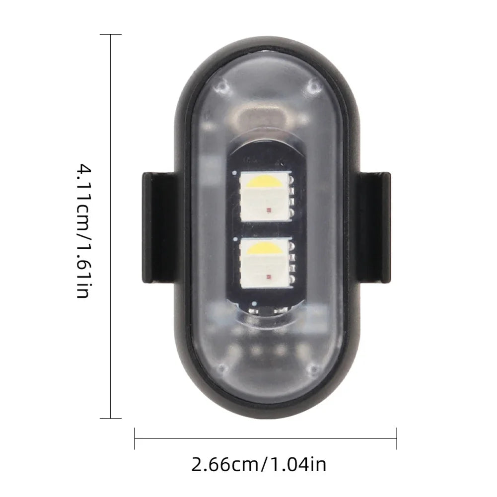 Car Motorcycle RGB LED Strobe Lights 8 Colors LED Flash Position Wireless Light Aircraft Airplane Helicopter Warning Lights