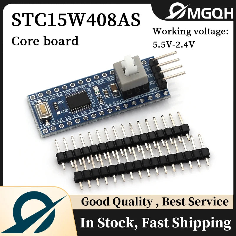 STC15W408AS Minimum System MCU Development Board 8051 Microcontroller Core Control Demo Module Wide Voltage DC 2.5V-5.5V Learnin