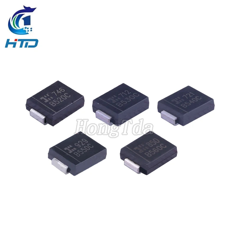 20PCS B520C-13-F B530C-13-F B540C-13-F B550C-13-F B560C-13-F  SMC(DO-214AB) B520C B540C B560C Schottky diode NEW