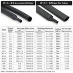 1/2/3M Heat Shrink Tube with Glue 1.6mm - 50mm Black Dual Wall Adhesive Lined Polyolefin Shrinkin Wrap Cable Protect Sleeving