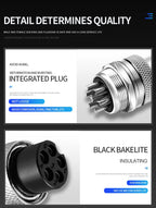 GX12 2/3/4/5/6/7Pin Nut Type Aviation Plug 12mm Circular Socket  Male & Female Electric Power Panel M12 Connector