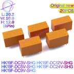 20PCS/Lot Signal Relay HK19F -DC  3V 5V 6V 9V 12V 24V-SHG Relays HK19F-DC12V-SHG HK19F-DC24V-SHG 8PIN 2A 2 Open 2 Closed 4078