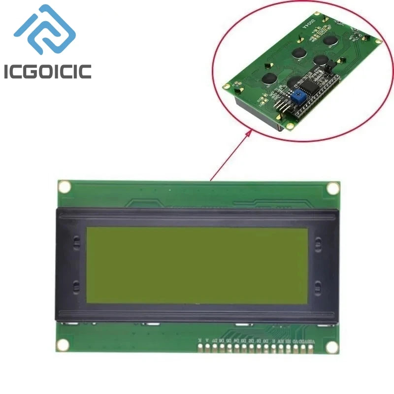 LCD2004+I2C 2004 20x4 2004A Blue/Green Screen HD44780 Character LCD /w IIC/I2C Serial Interface Adapter Module For Arduino