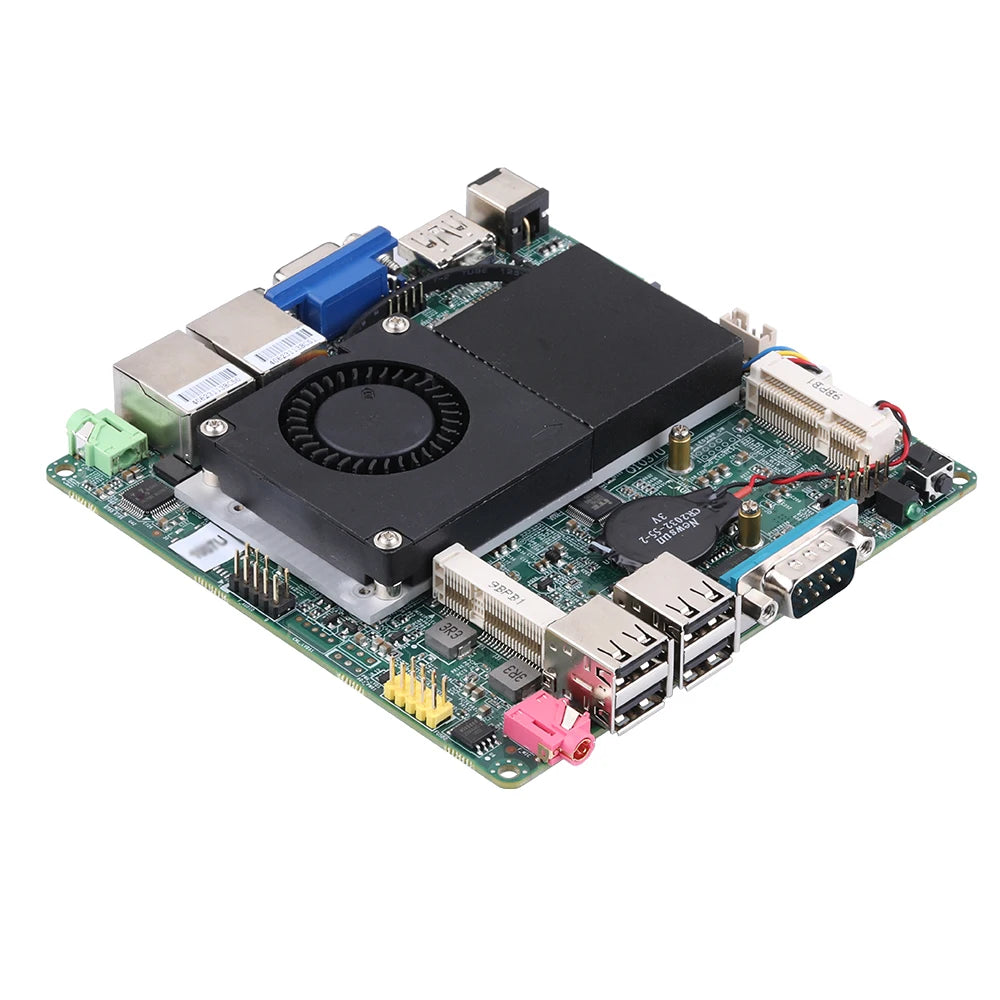 Qotom Nano ITX Motherboard MB2U213-0300 Series CPU Celeron 1007U/ Core i3-3217U/ i5-3427U onboard, dual LAN Mini Mainboard X86