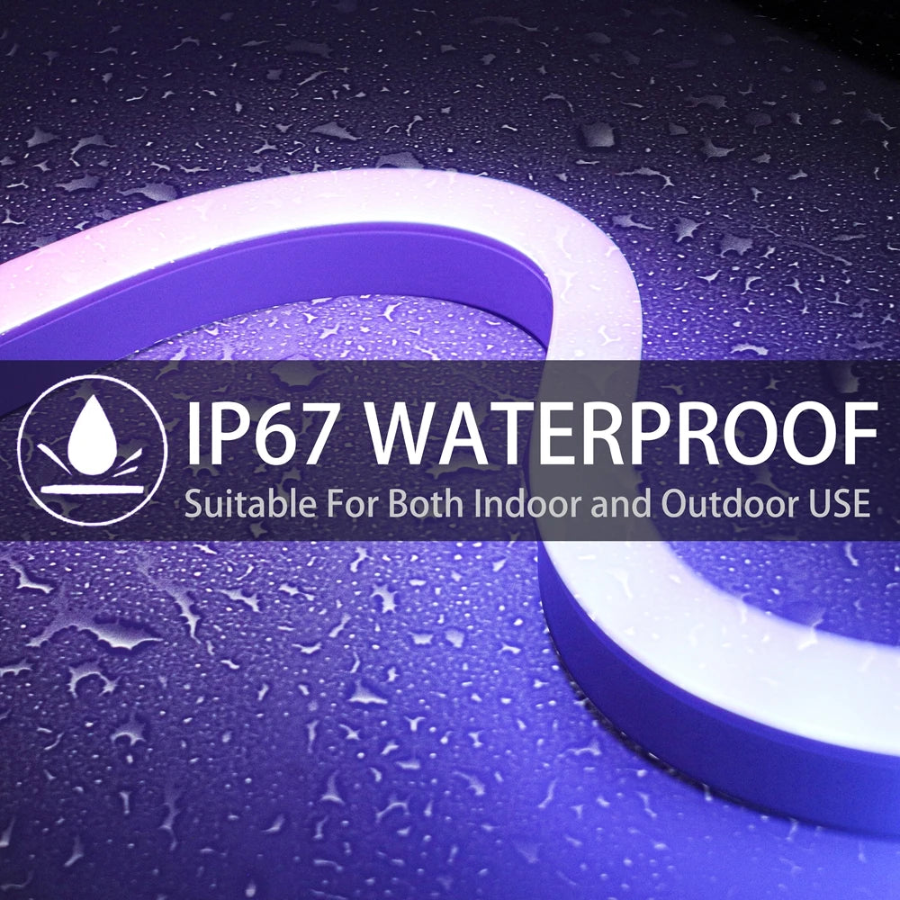 WS2812B WS2815 Neon Silica Gel Tube IP67 Waterproof Outdoor For WS2811 WS2813 SK6812 5050 Addressable RGB LED Strip
