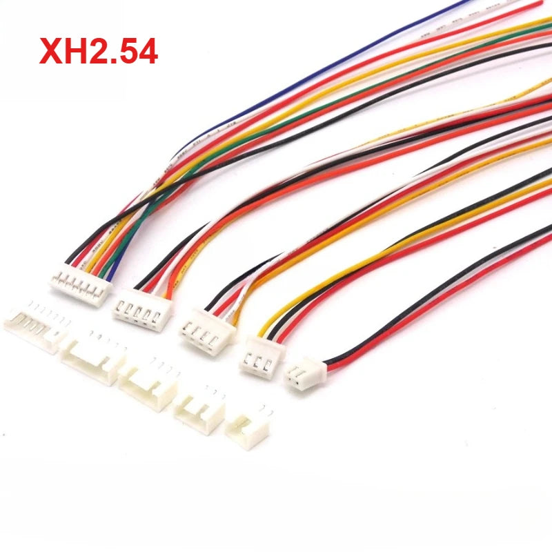 10Sets JST XH2.54 XH 2.54mm Wire Cable Connector Male Female Plug Socket 2/3/4/5/6/7/8/9/10Pin 2.54 Pitch 200MM/300MM 26AWG