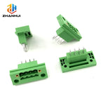 2/5 Sets 5.08MM Pitch Through Wall Pluggable Terminal Blocks 15EDGWB 5.08 2/3/4/5/6/7/8/9/10/12pin Plug + Pin Header Socket Set
