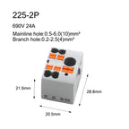 Fixed Modular Wire Connectors Compact Splicing Lighting Push-in Multi Link Terminal Block 1 in Multiple Out 225 Series 1