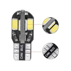 10PCS W5W T10 LED Bulbs Canbus 5730 8SMD 12V 6000K for Car Turn Signal Reading Brake Trunk Hood Width Clearance Lights