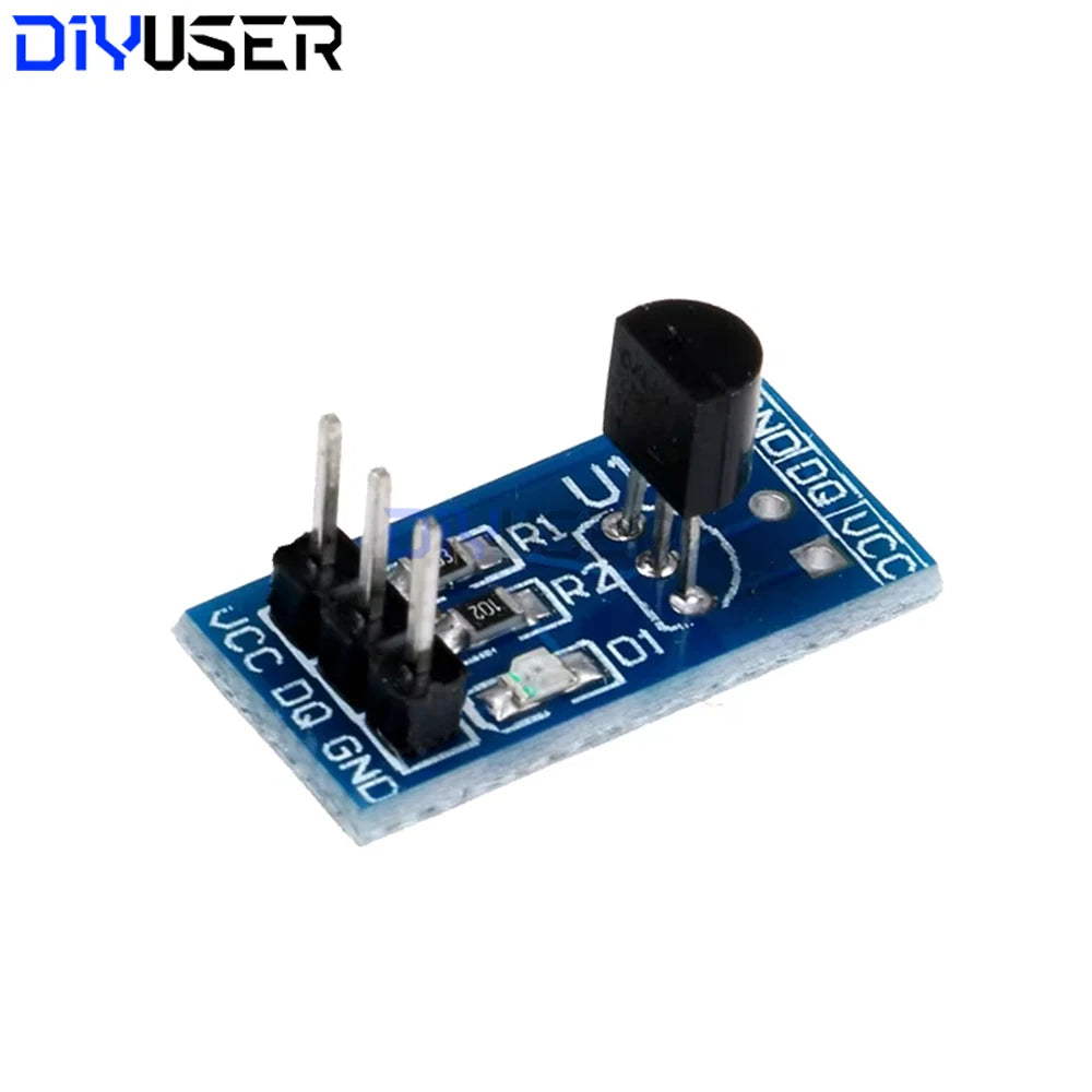 DS18B20 Temperature Sensor Waterproof Probe 100cm Cable, -55°C to +125°C, Stainless Steel