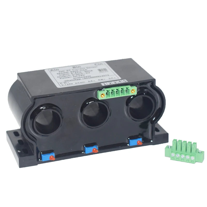 3ph AC Current Transmitter 4-20mA 0-20mA 0-5V 10V RS485 Output 3-phase Current Mutual Sensor Perforated Hall Current Transducer