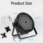 8PCS 60LED Par Light RGB Stage Light DMX512 Sound-Activated DJ Disco Light Wedding Festival Bar Atmosphere Light Audience Light