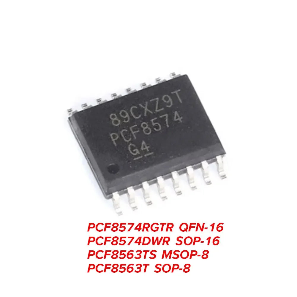 5PCS PCF8563T SOP-8 PCF8574RGTR PCF8574 PCF8563 PCF8574DWR PCF8563TS QFN-16 SOP-16 MSOP-8 InteRFace CLOCK CHIP