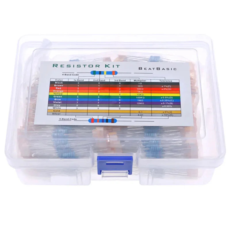 1100Pcs 110Value x 10pcs 0.5W 0.1ohm -10M 1/2W Metal Film Resistors Assortment kit set pack