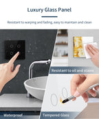 Tuya WiFi Smart Switch Brazil Standard 4x4 Size Touch Sensor 4/6/8 Gang Wall Light Switch Voice Control By Alexa Google Home