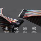 Dupont Line 40pin Male to Female, 40pin Male to Male, 40pin Female to Female Jumper Wire Dupont Cable for Arduino DIY Kit