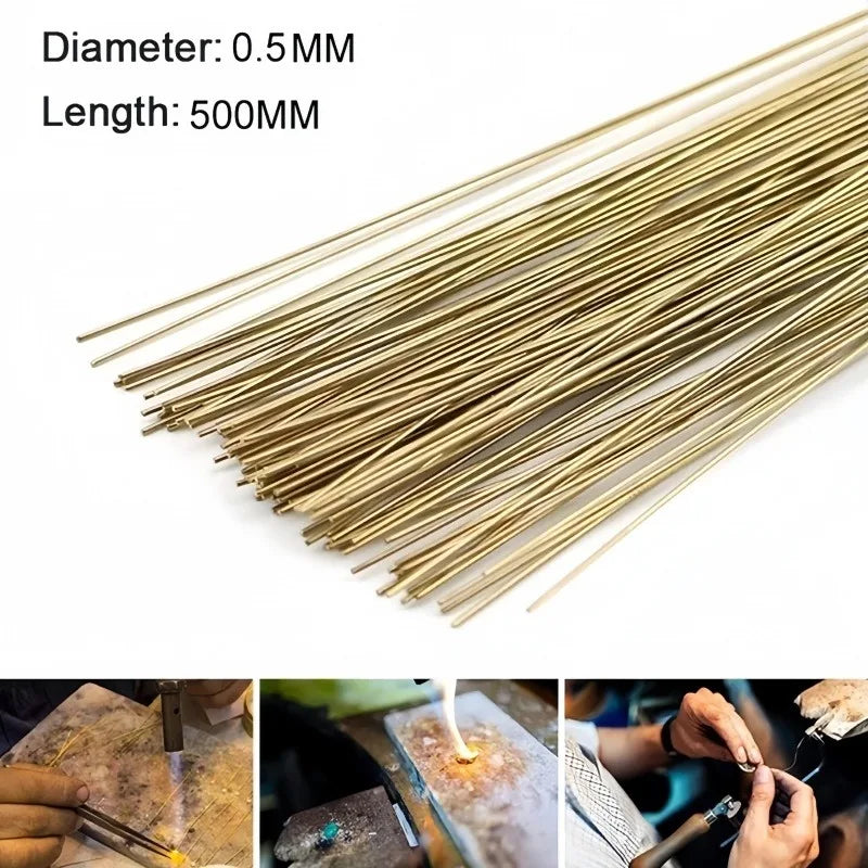 Silver Solder Wire Low Temperature Easy-Flow Low Melting Point Solder Rods (0.5/0.7/1.0/1.5mm Diameter) for Jewelry Welding