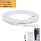 5V Bluetooth RGB LED Neon Strip Light 1M 2M 3M 3AA Battery Box 17Key 24key 44key Remote Control 108Leds/M Waterproof Room Decor