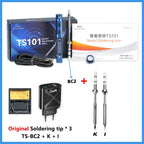 Original TS101 Soldering Iron 90W Mini Thermostat LCD Displays TS100 TS 101 Soldering Iron with PD Plug Tip Set Miniware