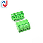 2 Sets 15EDGRK 3.81mm 2/3/4/5/6/7/8-24 Pin Right Angle Screw Terminal Block Connector 15EDG 3.81MM Pitch Plug + Pin Header Socke