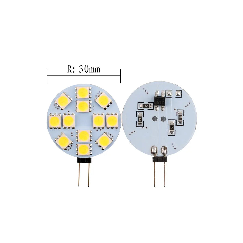 G4 LED Bulbs DC 12V 5050 SMD 1.2W 2.4W 5W 120 Degree Bi-pin Cold Warm White Halogen Replacement Lamp