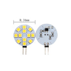 G4 LED Bulbs DC 12V 5050 SMD 1.2W 2.4W 5W 120 Degree Bi-pin Cold Warm White Halogen Replacement Lamp