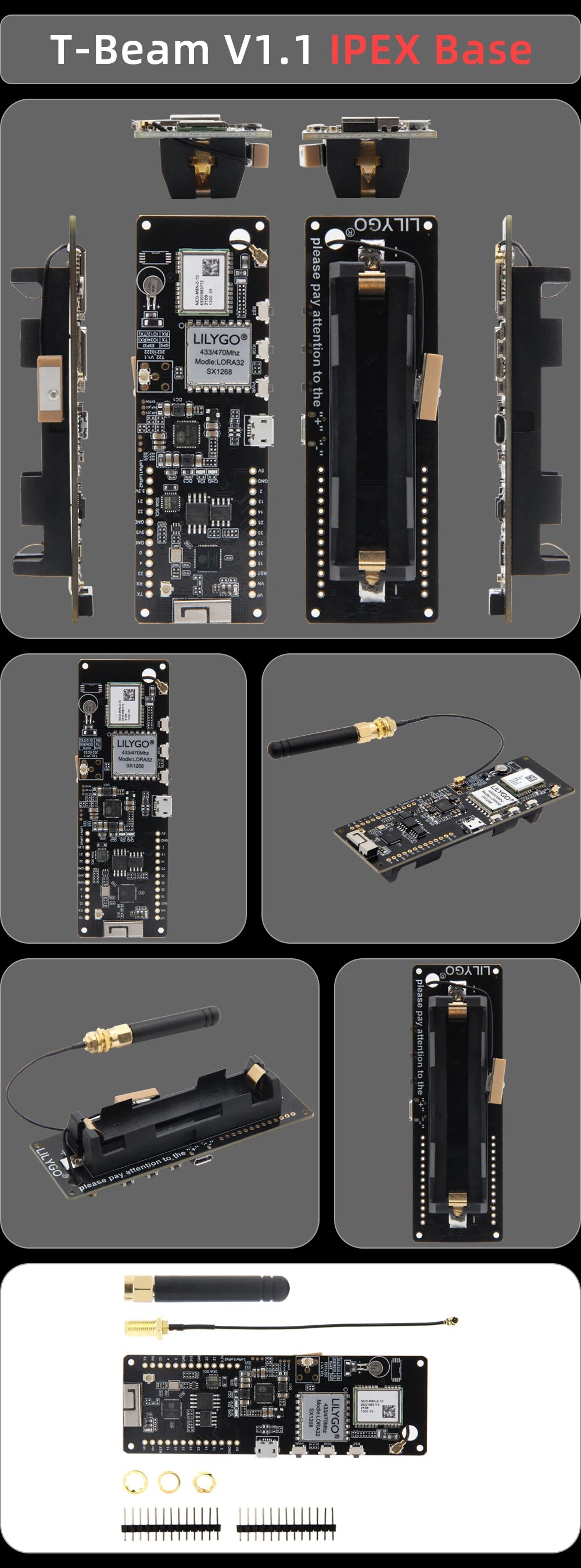 LILYGO® TTGO T-Beam ESP32 LoRa Development Board 433MHz 868MHz 915MHz 923MHz SX1278 SX1262 SX1276 GPS Module NEO-6M GNSS NEO-M8M