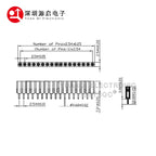 2.54mm PH7 Extra Plastic Height 2/3/4/5/6/7/8/9/-40P Round Dual Single Row PCB IC Crystal Transistor Socket Hole Female Header