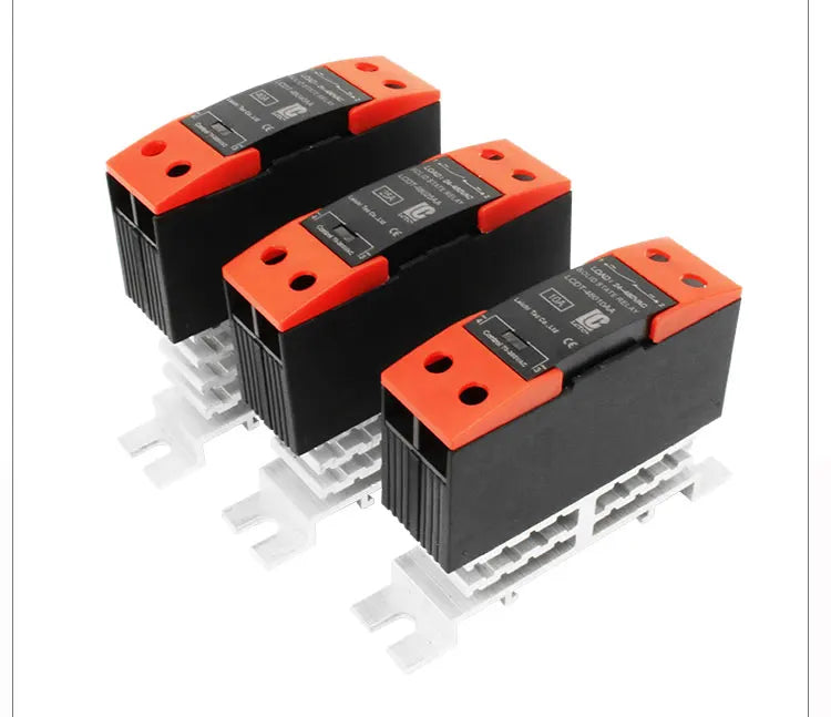 LCTC SSR Solid State Relay 10A 25A 40A DIN Rail Mounted Single Phase Relay With Heat Sink DC To AC DC To DC AC To AC 3-32VDC