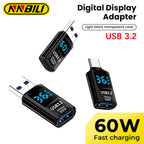NNBILI USB 3.2 Digital Display Adapter 10Gbps USB Male TO USB Female Converter Fast Charging Data USB C Adapter For PC Laptop