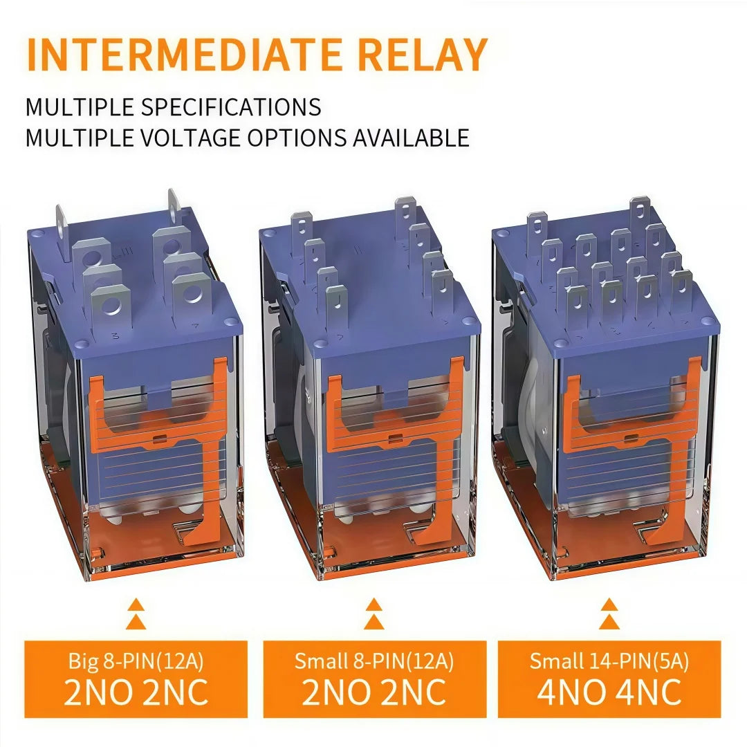 LANBOO Relay 12V 24V/AC 220V AC Voltage Coil High Quality General Purpose Micro Mini Relay with Socket Base 8pin/14pin