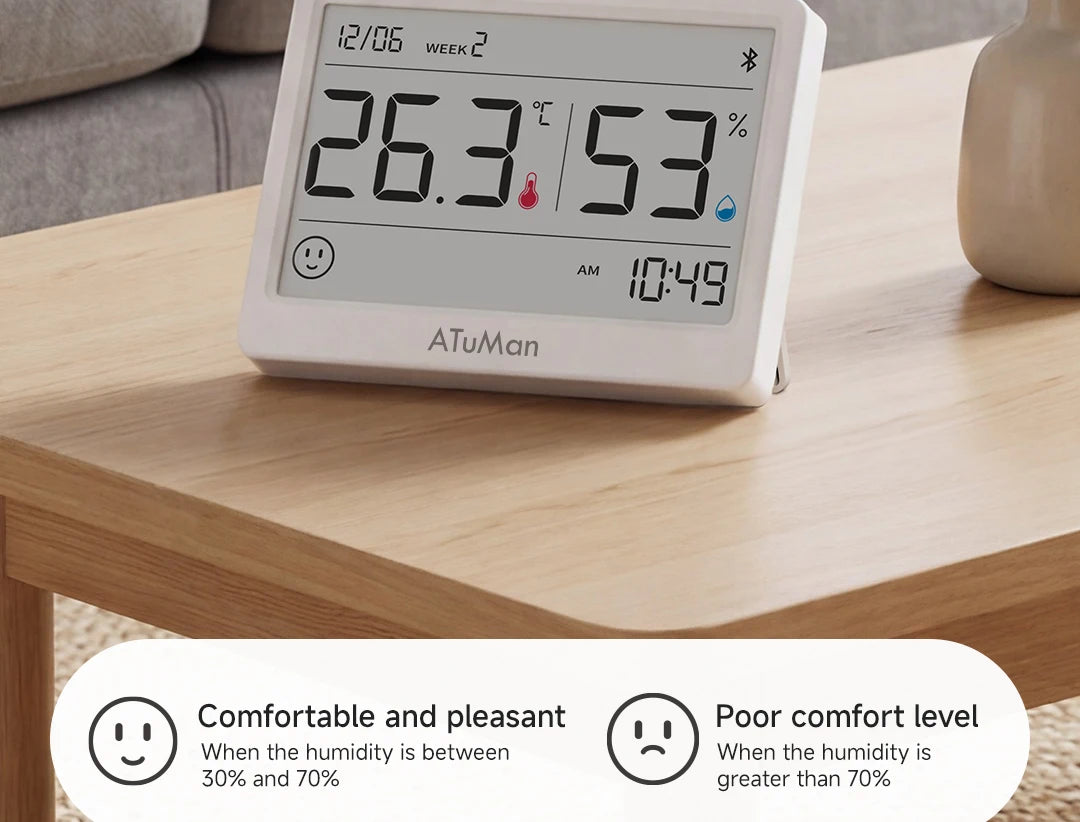 DUKA TH2 E-ink Smart Hygrometer Thermometer Home Indoor Temperature Humidity Meter Sensor Gauge Weather Station Mijia Home APP