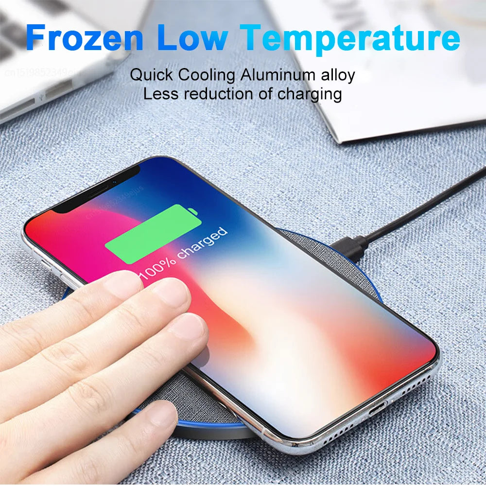 Wireless Charger Pad for iPhone 17 16 15 Pro Max Samsung Galaxy S26 S25 S24 Ultra-Thin Fast Wireless Induction Charging Station