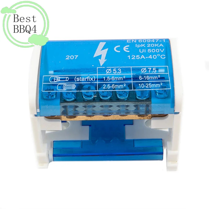 (BBQ4)Din Rail Terminal Block WKH207 Power Distribution Box Modular Connection Block