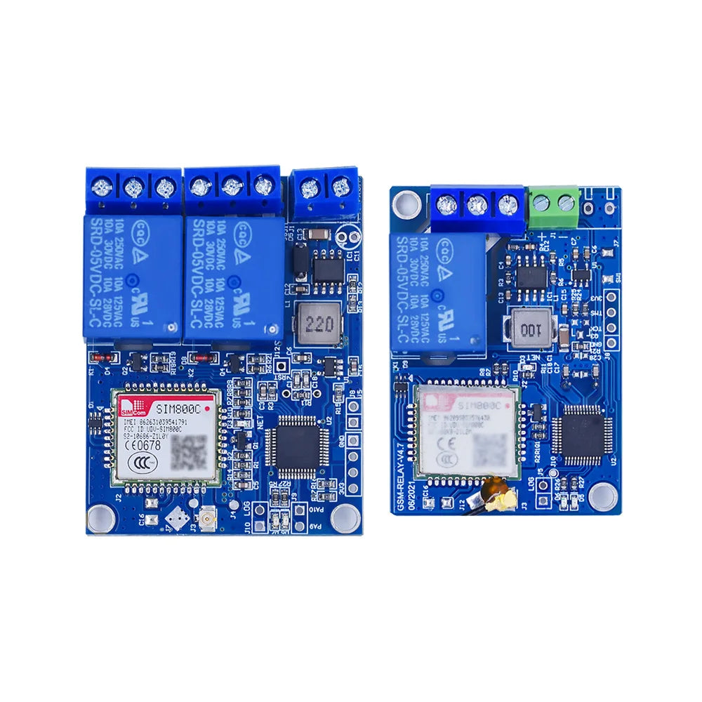 1/2 Channel Relay Module Sms Gsm Remote Control Switch Sim800C Stm32F103C8T6   for Greenhouse Oxygen Pump