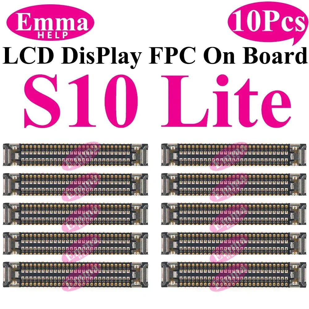 10Pcs Display Connector On Board for Samsung S24 Plus S23 Ultra S22 S21 S20 FE Note 20 S10 LiteLCD Screen FPC On Mainboard Plug
