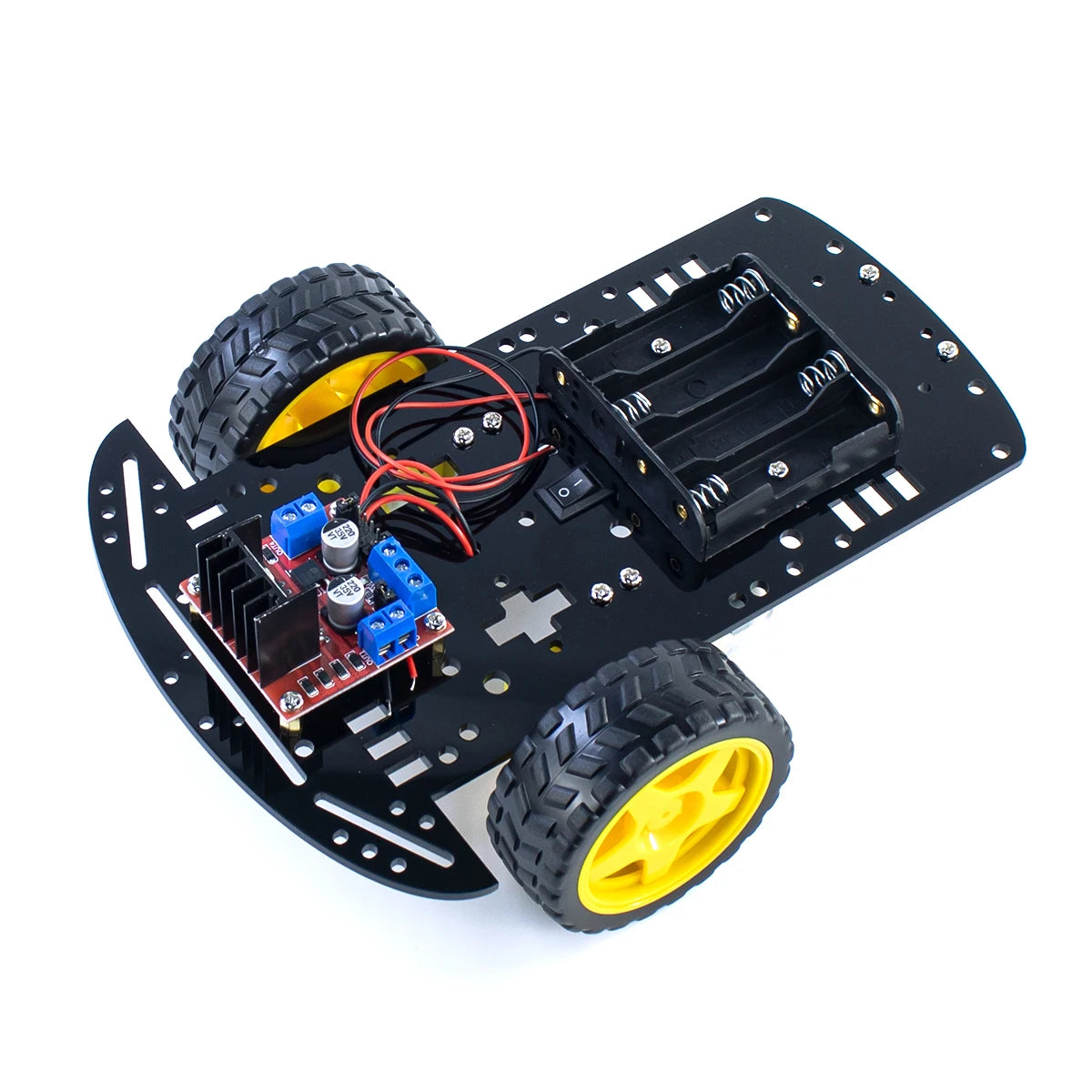 2-Wheel Smart Robot Car Chassis Kit with L298N Motor Driver Board, Complete Robotics Chassis Set