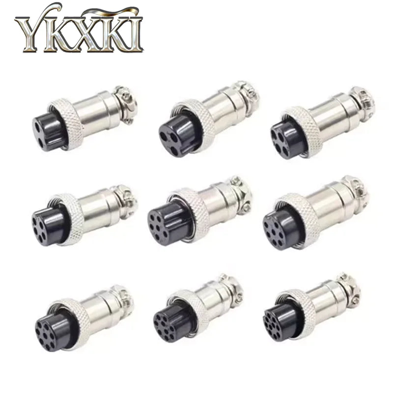2-5PCS GX16 2P 3P 4P 5P 6P 7P 8P 9P 10Pin Male/Female Docking Aviator Aviation Plug Rear Nut Socket Connector