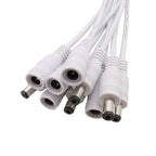 White 5.5x2.1mm 12V DC Power Supply Adapter DC 5.5*2.1mm Male Plug Female Jack Socket Cable Wire Pigtail Connector