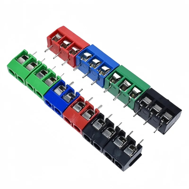 10/20PCS PCB Terminal Block Connector Pitch 5.0mm KF301 Straight Pin 2P 3P Screw PCB Terminal Blocks Connector Assortment Kit