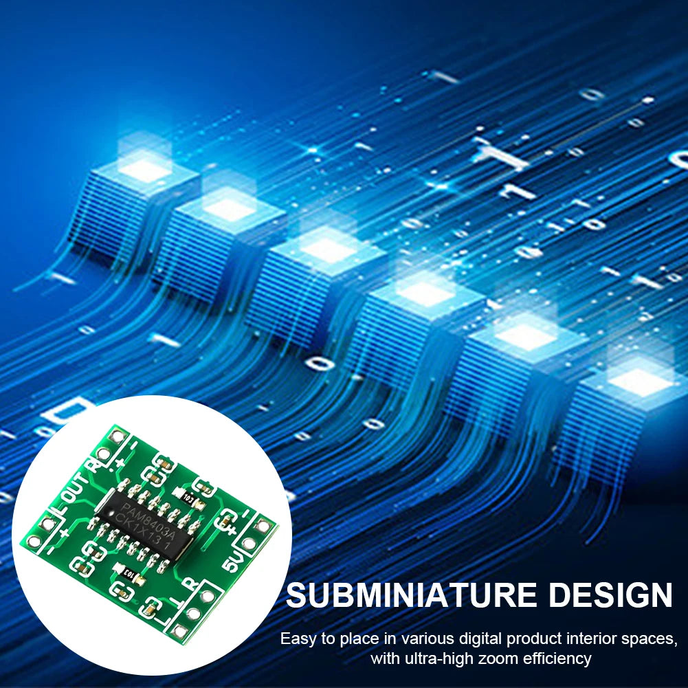 10-1pcs 2.5V-5.5V Mini PAM8403 Power Amplifier Board 2 Channels 3W Class D USB Audio Speaker Sound Amplifier Board For Arduino