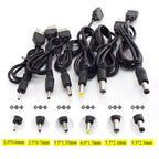 USB Type A Male to DC 5.5 2.1 2.5 2.0 3.5x1.35 4.0x1.7mm Mini 5pin Power Supply Plug Jack Extend Charging Cable Connector B4