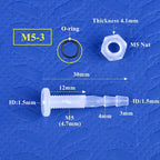 PP Straight Bulkhead Connector M5~M16 Thread To 3~12mm Aquarium Water Tank Inlet Outlet Joint Garden Irrigation Hose Connectors