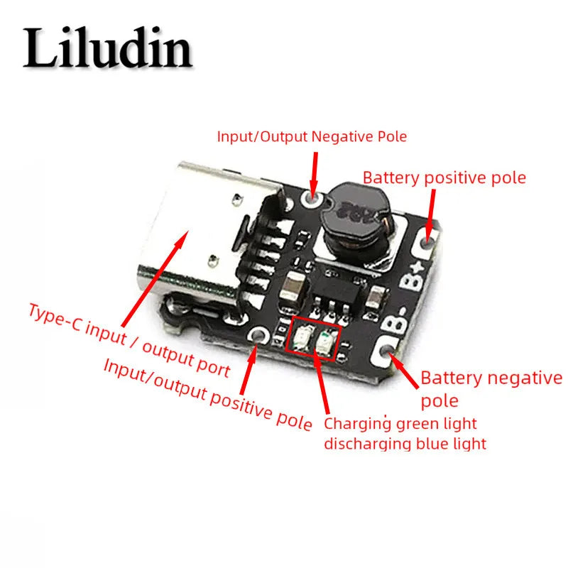 Type-C USB TP4057 1A Lithium Battery Charging Protection Board Module Polymer Battery Over TP4056 With Temperature Protection
