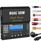 IMAX B6AC 80W RC Charger B6 AC 6A Balance Charger with Digital LCD Screen Li-ion LiFe Nimh Nicd PB Lipo Battery Discharger