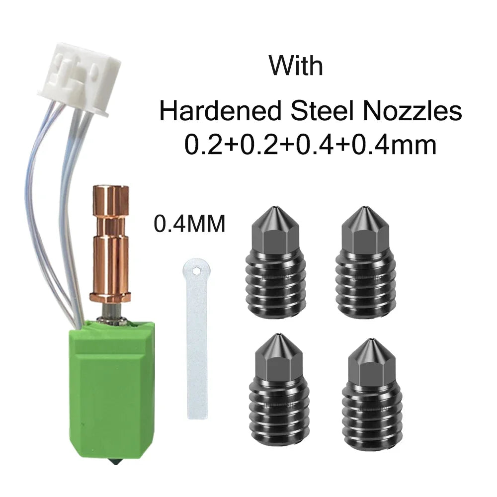 2.0 Version Upgraded Hotend For Kobra s1/s1 Combo Hotend Upgraded Thermistor Heater 200K For Anycubic Kobra S1/S1C Nozzles