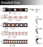 DC5V WS2812B Individually Addressable 5050 RGB Led Strip WS2812 Smart Pixels Led Light Black White PCB Waterproof IP30/65/67